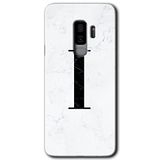 MRCİLETİSİMmrc-15748 Beyaz Mermer Desenli İ Harfi Kılıf HD Desen Baskılı Arka Kapak Samsung Galaxy S9 Plus ile uyumlu