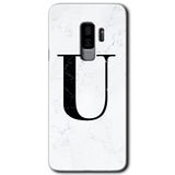 MRCİLETİSİMmrc-15763 Beyaz Mermer Desenli U Harfi Kılıf HD Desen Baskılı Arka Kapak Samsung Galaxy S9 Plus ile uyumlu