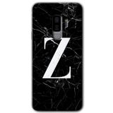 MRCİLETİSİMmrc-15810 Siyah Mermer Desenli Z Harfi Kılıf HD Desen Baskılı Arka Kapak Samsung Galaxy S9 Plus ile uyumlu