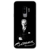 MRCİLETİSİMmrc-15818 Atatürk İmza Kılıf HD Desen Baskılı Arka Kapak Samsung Galaxy S9 Plus ile uyumlu