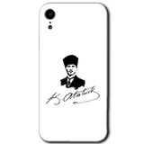 MRCİLETİSİMmrc-159948 Kemal Atatürk İmza Kılıf HD Desen Baskılı Arka Kapak iPhone XR ile uyumlu