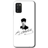 MRCİLETİSİMmrc-163798 Kemal Atatürk İmza Kılıf Kapak Hayalet Ekran Yandan Gözükmez Samsung Galaxy A02s ile uyumlu