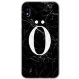 MRCİLETİSİMmrc-164300 Siyah Mermer Desenli Ö Harfi Kılıf Kapak Hayalet Ekran Yandan Gözükmez Samsung Galaxy A10 ile uyumlu