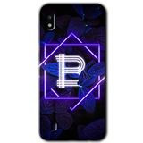 MRCİLETİSİMmrc-164367 Dark Neon Yaprak B Harfi Kılıf Kapak Hayalet Ekran Yandan Gözükmez Samsung Galaxy A10 ile uyumlu
