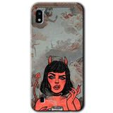 MRCİLETİSİMmrc-164388 Devil Girl Kılıf Kapak Hayalet Ekran Yandan Gözükmez Samsung Galaxy A10 ile uyumlu
