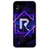MRCİLETİSİMmrc-164399 Dark Neon Yaprak R Harfi Kılıf Kapak Hayalet Ekran Yandan Gözükmez Samsung Galaxy A10 ile uyumlu