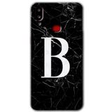 MRCİLETİSİMmrc-164831 Siyah Mermer Desenli B Harfi Kılıf Kapak Hayalet Ekran Yandan Gözükmez Samsung Galaxy A10s ile uyumlu