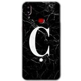 MRCİLETİSİMmrc-164834 Siyah Mermer Desenli Ç Harfi Kılıf Kapak Hayalet Ekran Yandan Gözükmez Samsung Galaxy A10s ile uyumlu