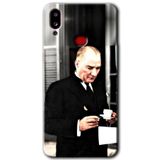 MRCİLETİSİMmrc-164872 Atatürk Türk Kahvesi Kılıf Kapak Hayalet Ekran Yandan Gözükmez Samsung Galaxy A10s ile uyumlu