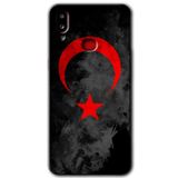 MRCİLETİSİMmrc-164883 Black Ayyıldız Kılıf Kapak Hayalet Ekran Yandan Gözükmez Samsung Galaxy A10s ile uyumlu