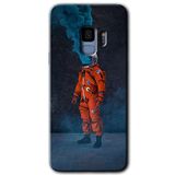 MRCİLETİSİMmrc-16526 Smoke Astronot Kılıf HD Desen Baskılı Arka Kapak Samsung Galaxy S9 ile uyumlu