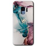MRCİLETİSİMmrc-16650 Liquid Mermer Kılıf HD Desen Baskılı Arka Kapak Samsung Galaxy S9 ile uyumlu