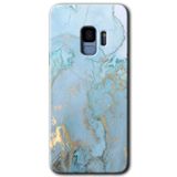 MRCİLETİSİMmrc-16779 Mavi Gold Mermer Kılıf HD Desen Baskılı Arka Kapak Samsung Galaxy S9 ile uyumlu