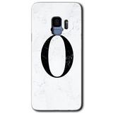 MRCİLETİSİMmrc-16857 Beyaz Mermer Desenli Ö Harfi Kılıf HD Desen Baskılı Arka Kapak Samsung Galaxy S9 ile uyumlu