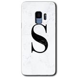 MRCİLETİSİMmrc-16860 Beyaz Mermer Desenli S Harfi Kılıf HD Desen Baskılı Arka Kapak Samsung Galaxy S9 ile uyumlu