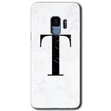 MRCİLETİSİMmrc-16862 Beyaz Mermer Desenli T Harfi Kılıf HD Desen Baskılı Arka Kapak Samsung Galaxy S9 ile uyumlu