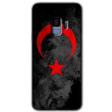 MRCİLETİSİMmrc-16932 Black Ayyıldız Kılıf HD Desen Baskılı Arka Kapak Samsung Galaxy S9 ile uyumlu