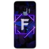MRCİLETİSİMmrc-16972 Dark Neon Yaprak F Harfi Kılıf HD Desen Baskılı Arka Kapak Samsung Galaxy S9 ile uyumlu