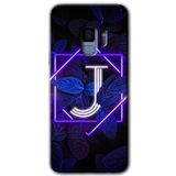 MRCİLETİSİMmrc-16978 Dark Neon Yaprak J Harfi Kılıf HD Desen Baskılı Arka Kapak Samsung Galaxy S9 ile uyumlu