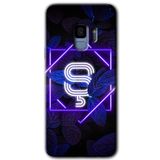 MRCİLETİSİMmrc-17000 Dark Neon Yaprak Ş Harfi Kılıf HD Desen Baskılı Arka Kapak Samsung Galaxy S9 ile uyumlu