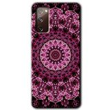 MRCİLETİSİMmrc-1729 Mandala Patterns Kaleidoscop Kılıf HD Desen Baskılı Arka Kapak + Temperli Cam Samsung Galaxy S20 FE Kılıf HD Desen Baskı Arka Kapak + Temperli Cam ile uyumlu