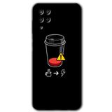 MRCİLETİSİMmrc-176202 Coffee Battery Kılıf Kapak Hayalet Ekran Yandan Gözükmez Samsung Galaxy M12 ile uyumlu
