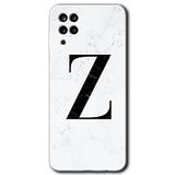 MRCİLETİSİMmrc-176380 Beyaz Mermer Desenli Z Harfi Kılıf Kapak Hayalet Ekran Yandan Gözükmez Samsung Galaxy M12 ile uyumlu