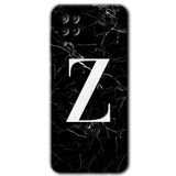 MRCİLETİSİMmrc-176411 Siyah Mermer Desenli Z Harfi Kılıf Kapak Hayalet Ekran Yandan Gözükmez Samsung Galaxy M12 ile uyumlu