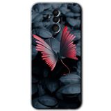 MRCİLETİSİMmrc-183169 Dark Butterfly Kılıf Kapak Hayalet Ekran Yandan Gözükmez Huawei Mate 20 Lite ile uyumlu