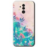 MRCİLETİSİMmrc-183204 Çizim Yapraklar Kılıf Kapak Hayalet Ekran Yandan Gözükmez Huawei Mate 20 Lite ile uyumlu