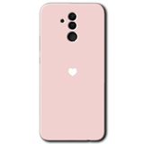 MRCİLETİSİMmrc-183434 Sade Kalp Kılıf Kapak Hayalet Ekran Yandan Gözükmez Huawei Mate 20 Lite ile uyumlu