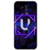 MRCİLETİSİMmrc-183653 Dark Neon Yaprak U Harfi Kılıf Kapak Hayalet Ekran Yandan Gözükmez Huawei Mate 20 Lite ile uyumlu