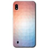 MRCİLETİSİMmrc-18933 Polygon Graident 3 Kılıf Baskılı Kapak Tam Ekran Koruyucu Samsung Galaxy A10 ile uyumlu