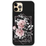 MRCİLETİSİMmrc-189344 Retro Çiçek 1 Kılıf Baskılı Kapak Tam Kaplayan Mat Seramik iPhone 12 Pro Max ile uyumlu