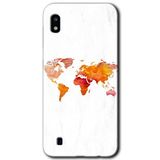 MRCİLETİSİMmrc-18968 Dünya Haritası Kılıf Baskılı Kapak Tam Ekran Koruyucu Samsung Galaxy A10 ile uyumlu
