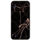 MRCİLETİSİMmrc-18986 Siyah Gold Mermer Kılıf Baskılı Kapak Tam Ekran Koruyucu Samsung Galaxy A10 ile uyumlu