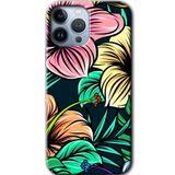 MRCİLETİSİMmrc-189877 Çizim Çiçekler Kılıf Baskılı Kapak Tam Kaplayan Mat Seramik iPhone 13 Pro Max ile uyumlu