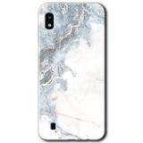 MRCİLETİSİMmrc-18996 White Marble Kılıf Baskılı Kapak Tam Ekran Koruyucu Samsung Galaxy A10 ile uyumlu