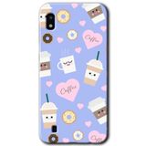MRCİLETİSİMmrc-19136 Coffee Cake Kılıf Baskılı Kapak Tam Ekran Koruyucu Samsung Galaxy A10 ile uyumlu