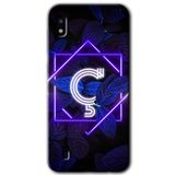 MRCİLETİSİMmrc-19169 Dark Neon Yaprak Ç Harfi Kılıf Baskılı Kapak Tam Ekran Koruyucu Samsung Galaxy A10 ile uyumlu