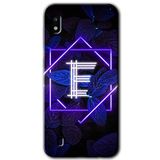 MRCİLETİSİMmrc-19171 Dark Neon Yaprak E Harfi Kılıf Baskılı Kapak Tam Ekran Koruyucu Samsung Galaxy A10 ile uyumlu