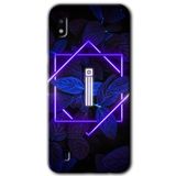 MRCİLETİSİMmrc-19176 Dark Neon Yaprak İ Harfi Kılıf Baskılı Kapak Tam Ekran Koruyucu Samsung Galaxy A10 ile uyumlu