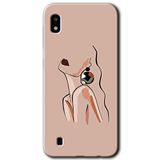 MRCİLETİSİMmrc-19189 Çizim Silüet Kılıf Baskılı Kapak Tam Ekran Koruyucu Samsung Galaxy A10 ile uyumlu