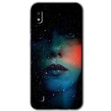MRCİLETİSİMmrc-19194 Karanlık Kadın Kılıf Baskılı Kapak Tam Ekran Koruyucu Samsung Galaxy A10 ile uyumlu