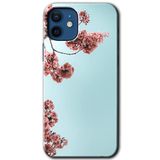 MRCİLETİSİMmrc-192499 Japon Çiçeği Kılıf Baskılı Kapak Tam Kaplayan Mat Seramik iPhone 12 Mini ile uyumlu