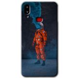 MRCİLETİSİMmrc-19276 Smoke Astronot Kılıf Baskılı Kapak Tam Ekran Koruyucu Samsung Galaxy A10s ile uyumlu
