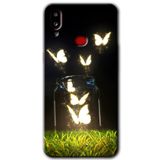 MRCİLETİSİMmrc-19280 Işıklı Kelebekler Kılıf Baskılı Kapak Tam Ekran Koruyucu Samsung Galaxy A10s ile uyumlu