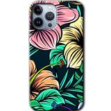 MRCİLETİSİMmrc-194277 Çizim Çiçekler Kılıf Baskılı Kapak Tam Kaplayan Mat Seramik iPhone 13 Pro ile uyumlu