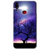 MRCİLETİSİMmrc-19429 Uzay Silüet Kılıf Baskılı Kapak Tam Ekran Koruyucu Samsung Galaxy A10s ile uyumlu