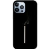 MRCİLETİSİMmrc-194693 Sönmüş Kibrit Kılıf Baskılı Kapak Tam Kaplayan Mat Seramik iPhone 13 Pro ile uyumlu